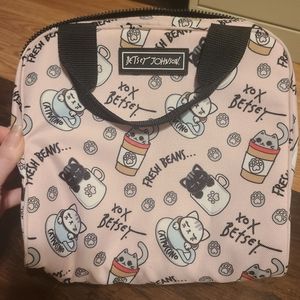 Betsey Johnson catpuchinno lunch bag